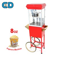 Inexpensive Popcorn Machine Wholesale Large Old Fashioned Popcorn Machine Cart Hot-Oil Red 8Oz Popcorn Maker