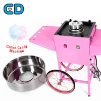 Professional Flower Sugar Cotton Candy Floss Making Machine Maker Full Automatic Commercial Cotton Candy Machine Cart